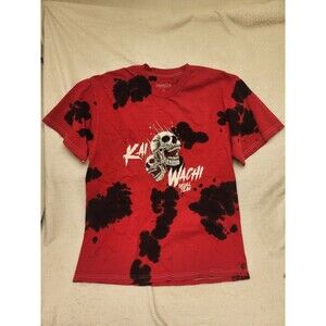 Kannibalen Records Skull Team Graphic T-Shirt Red Size M